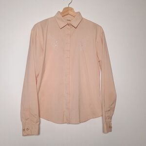 Vintage Shirt Pink Button Down embroidered